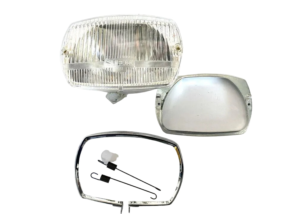 Faro originale Siem con supporto ghiera e molle Vespa 50 Special