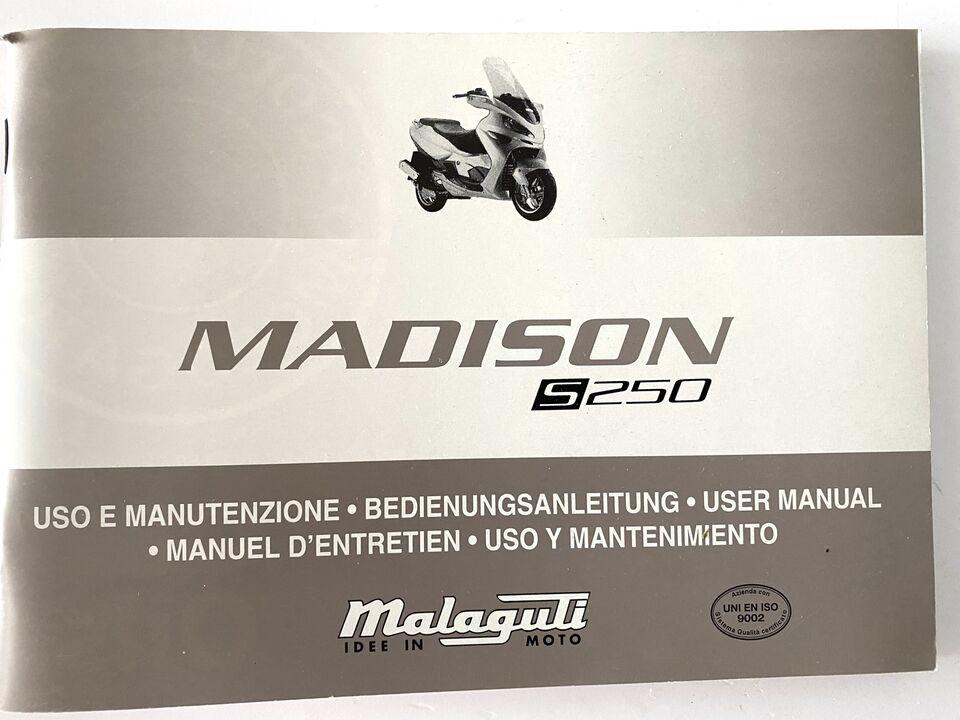 Libretto uso e manutenzione Malaguti Madison S250 motore Yamaha