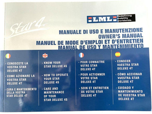 Libretto uso e manutenzione LML Star 4