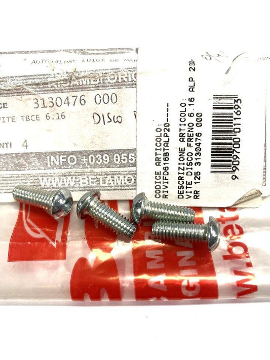 Vite disco freno moto Beta diametro 6X16mm