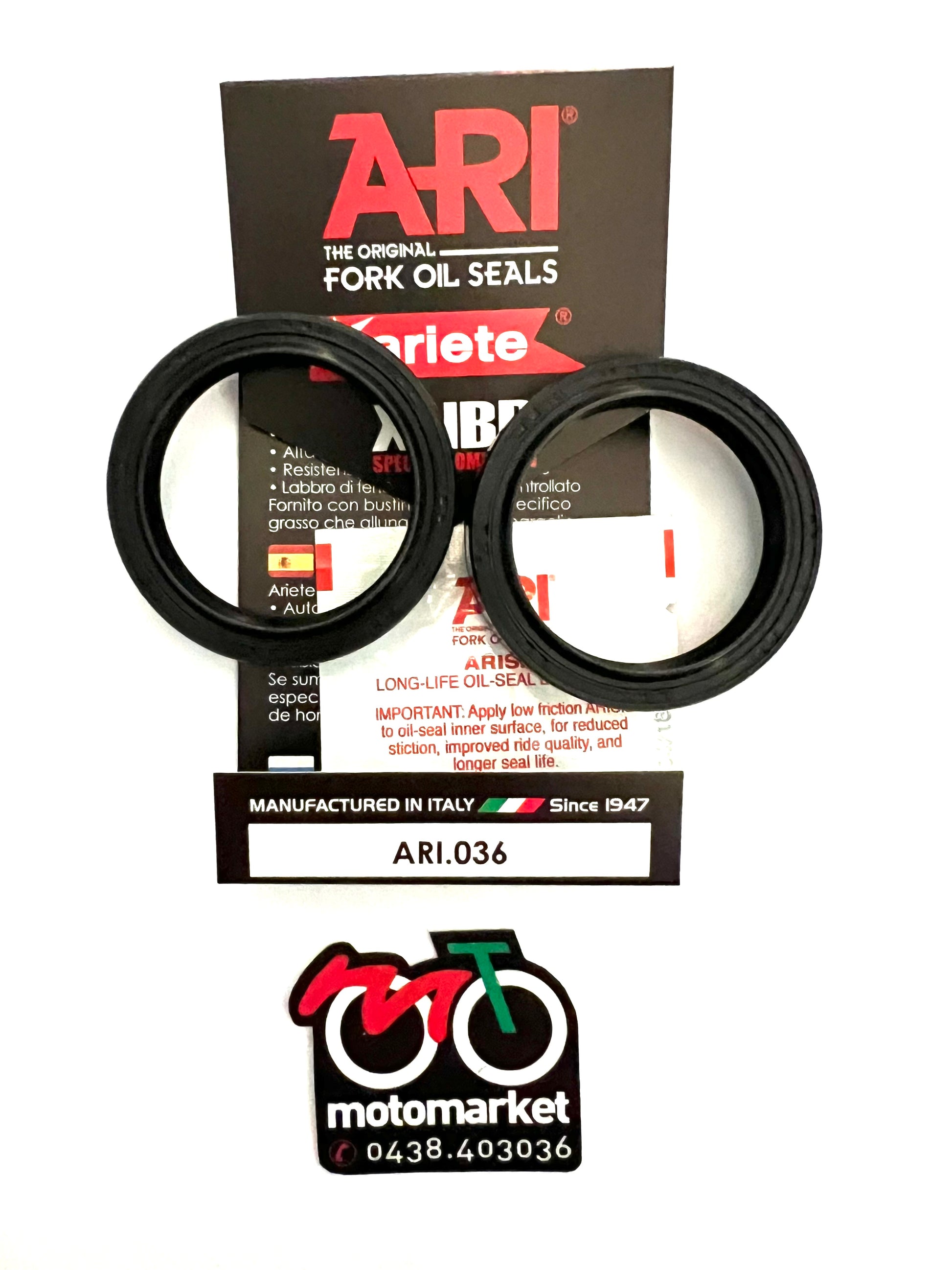 Paraolio forcella diametro 43-55-10,5/12 art.ARI 036