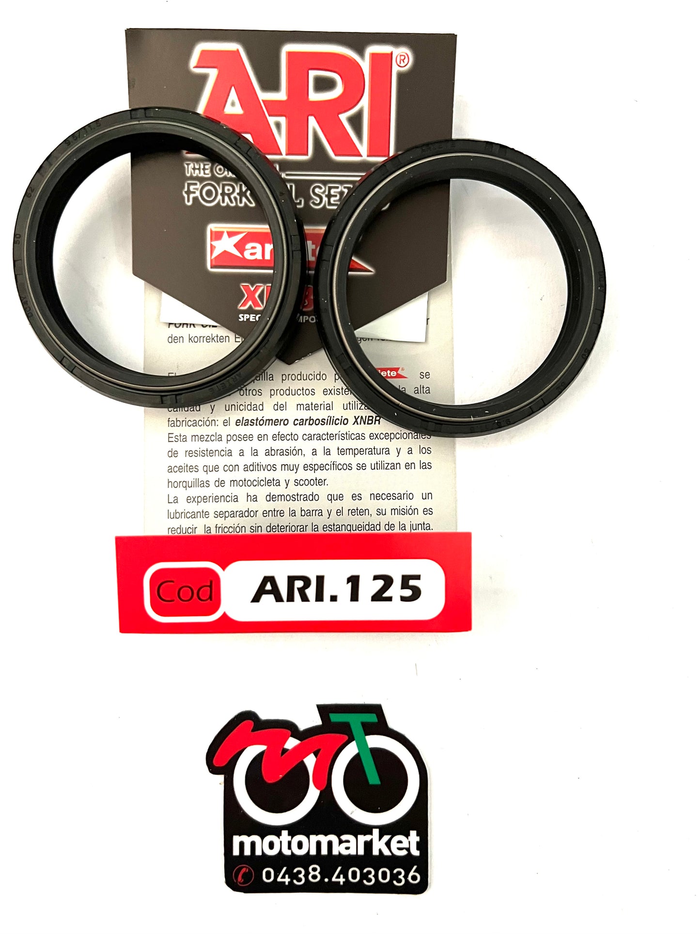 Paraolio forcella diametro 50-62-9,5/11,5 art.ARI 125