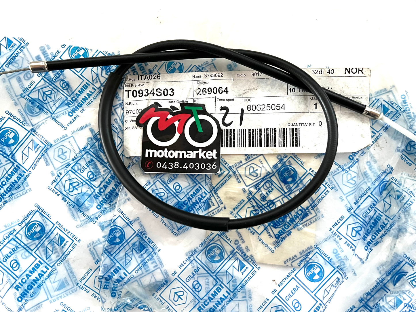 Corda gas da sdoppiatore a carburatore scooter Piaggio Free 50cc art.269064