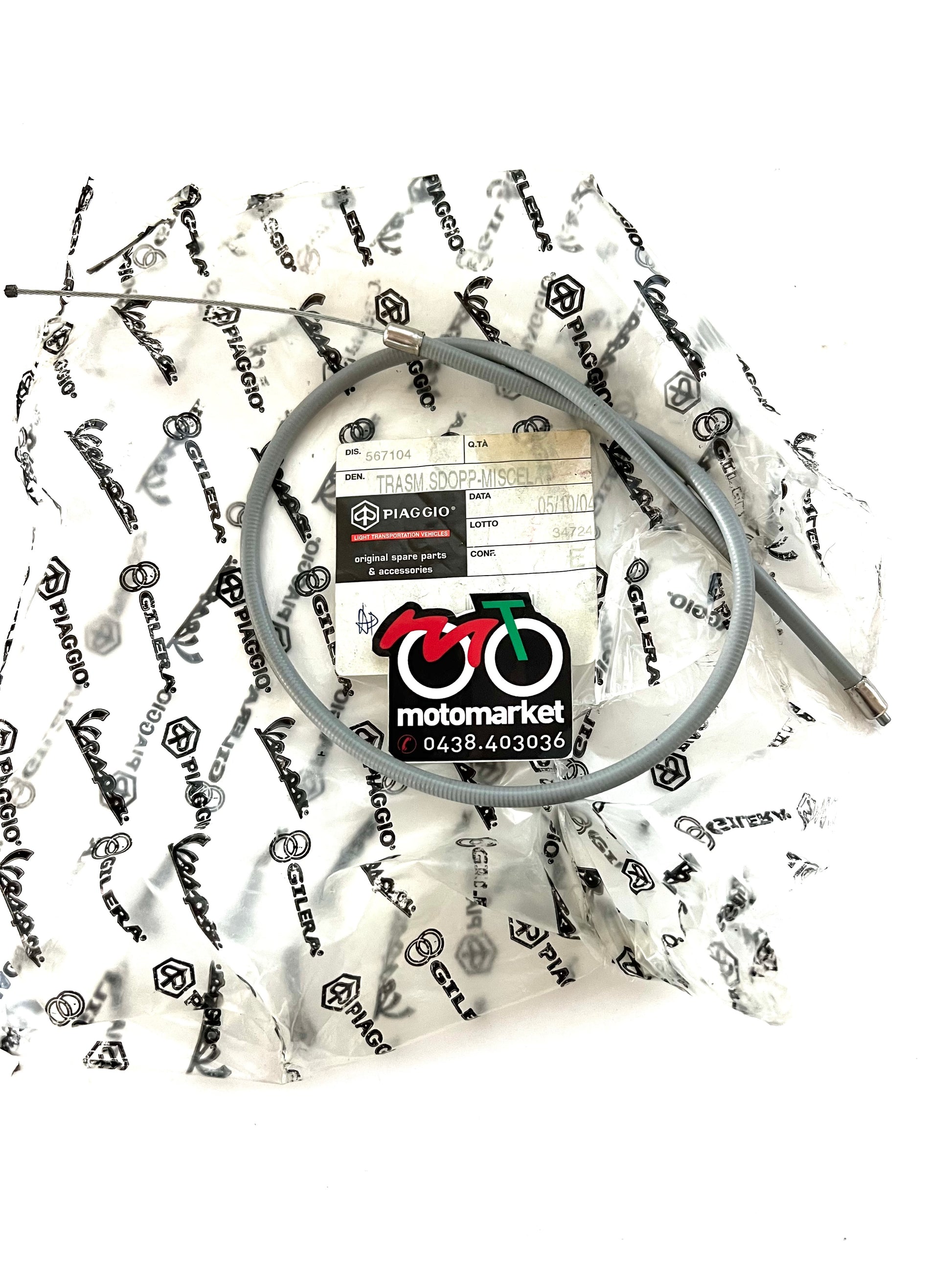 Corda gas da sdoppiatore a pompa olio Piaggio Ape 50 Mix 1998-17 art.567104