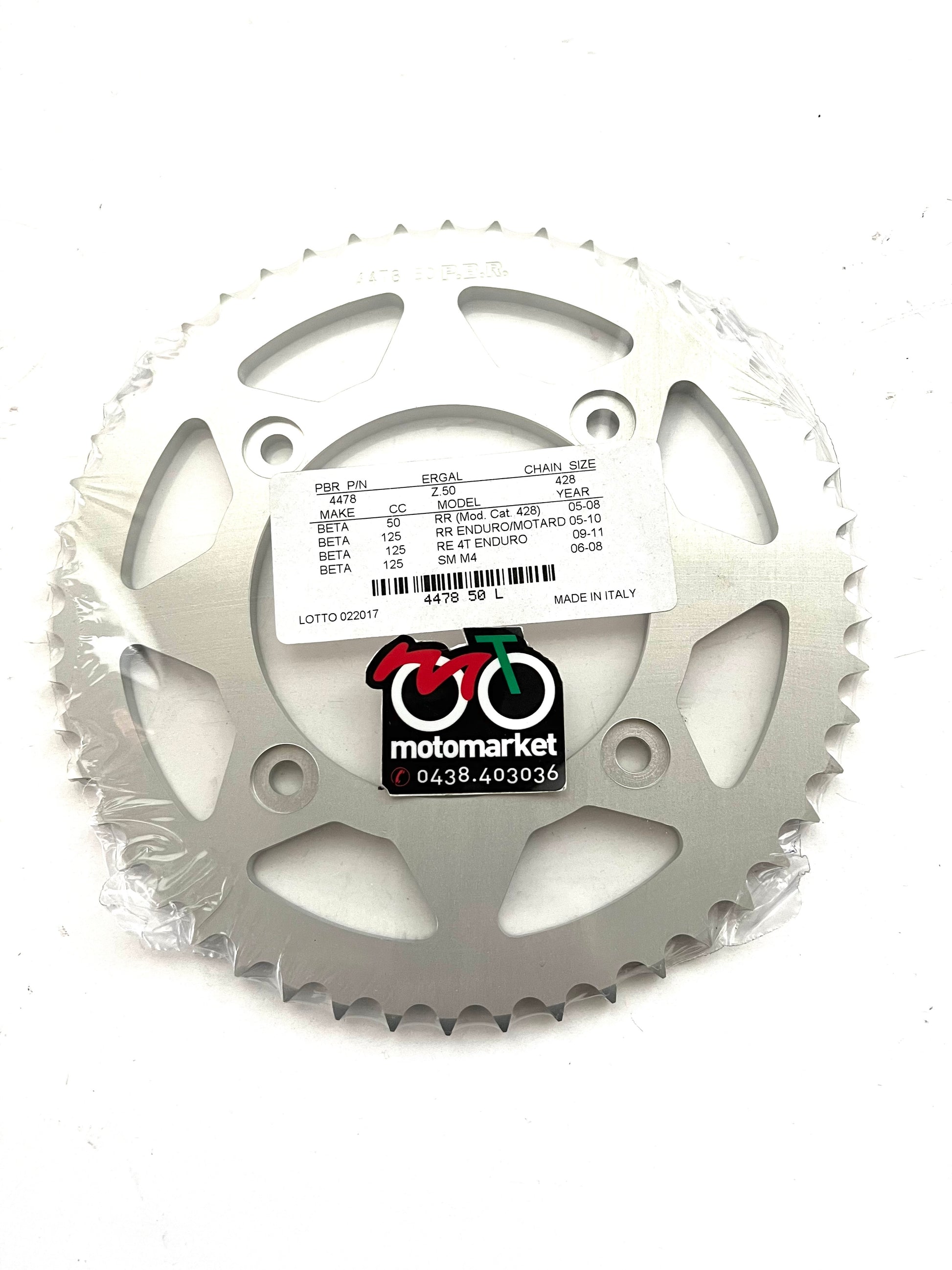 Corona Beta 50-125 RR Motard-Enduro passo 428 art.4478-50