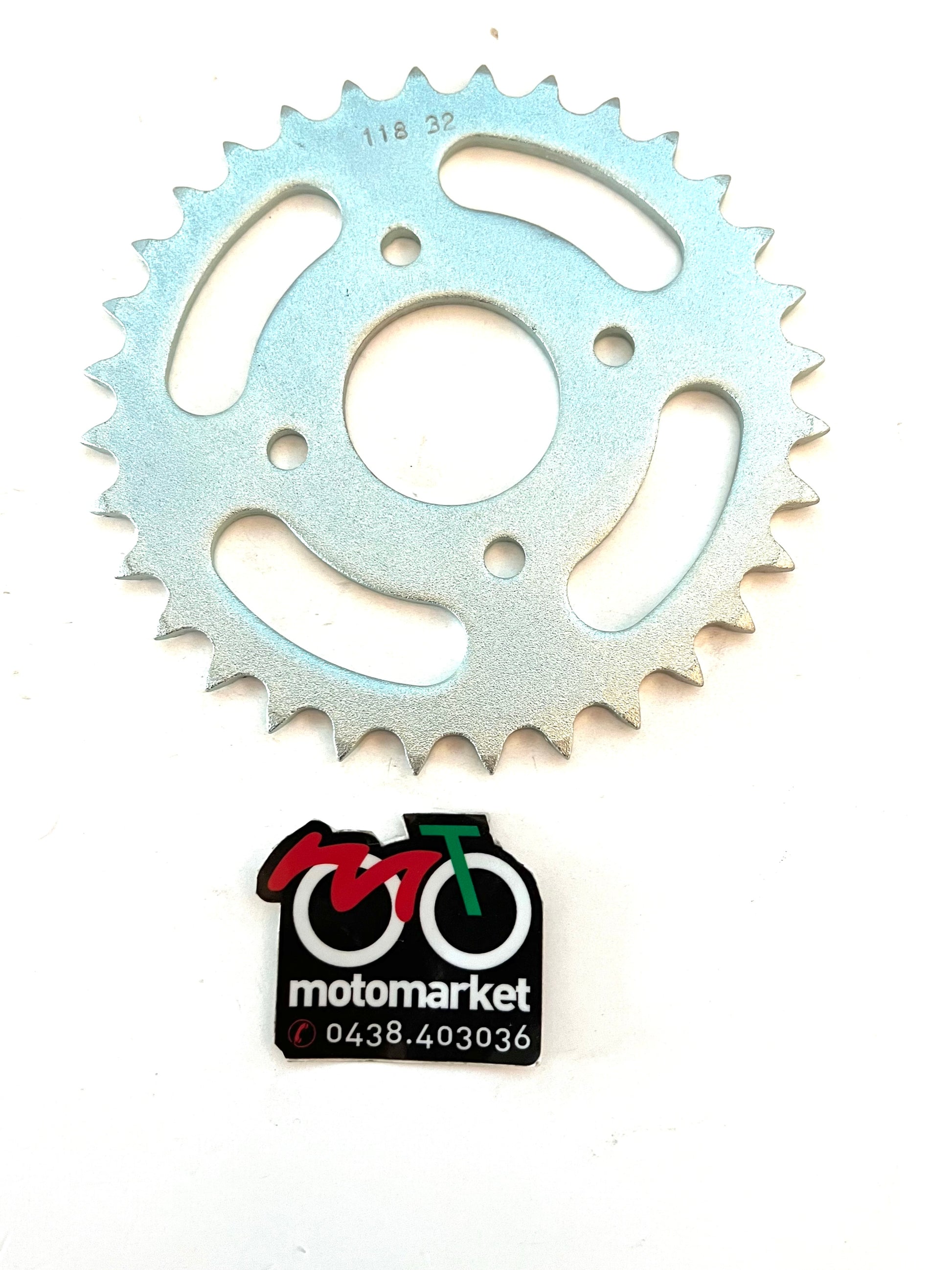 Corona per ciclomotore foro interno 39,4 interasse fori 62 art.118-32 denti