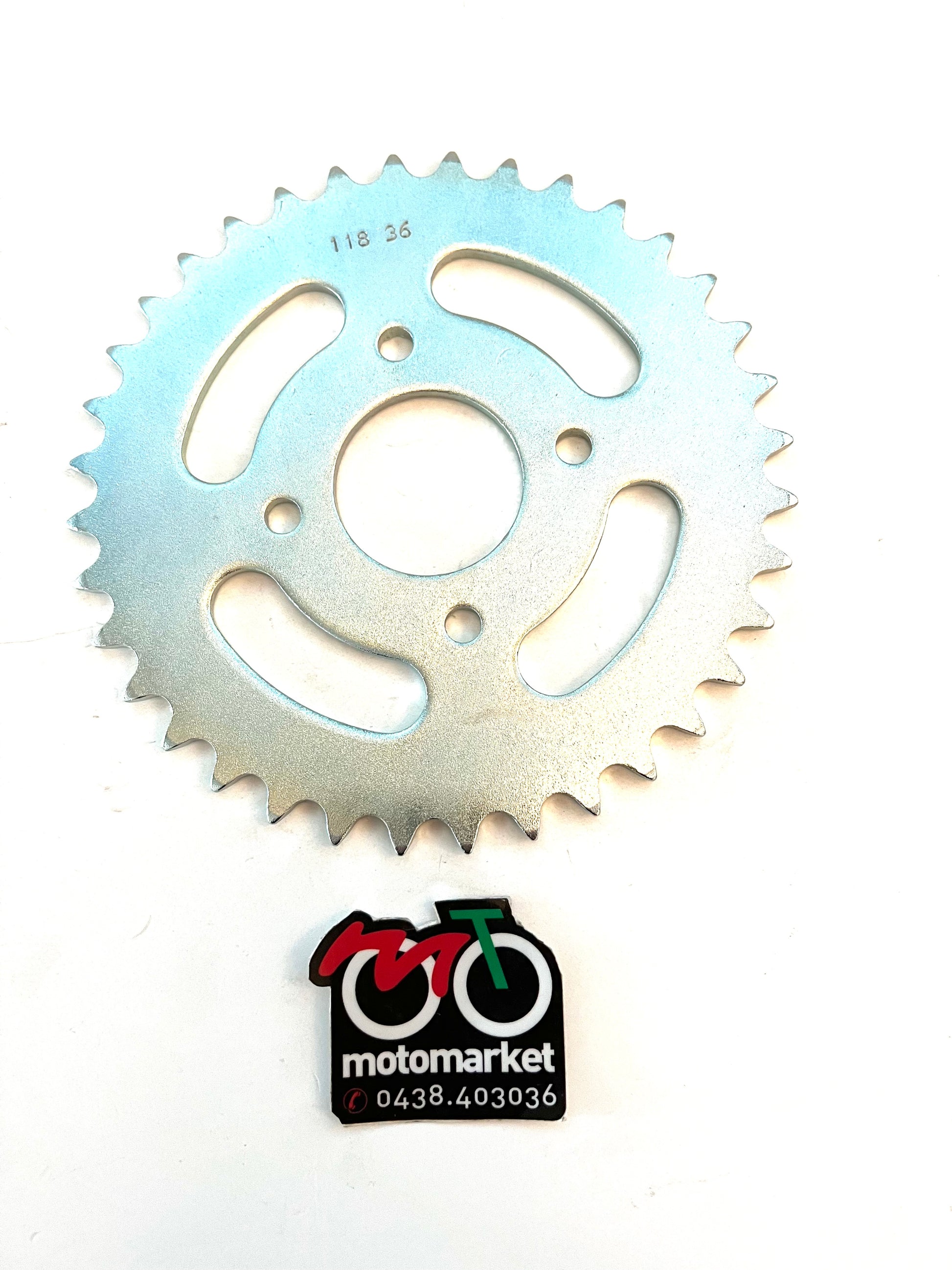 Corona per ciclomotore foro interno 39,4 interasse fori 62 art.118-36 denti