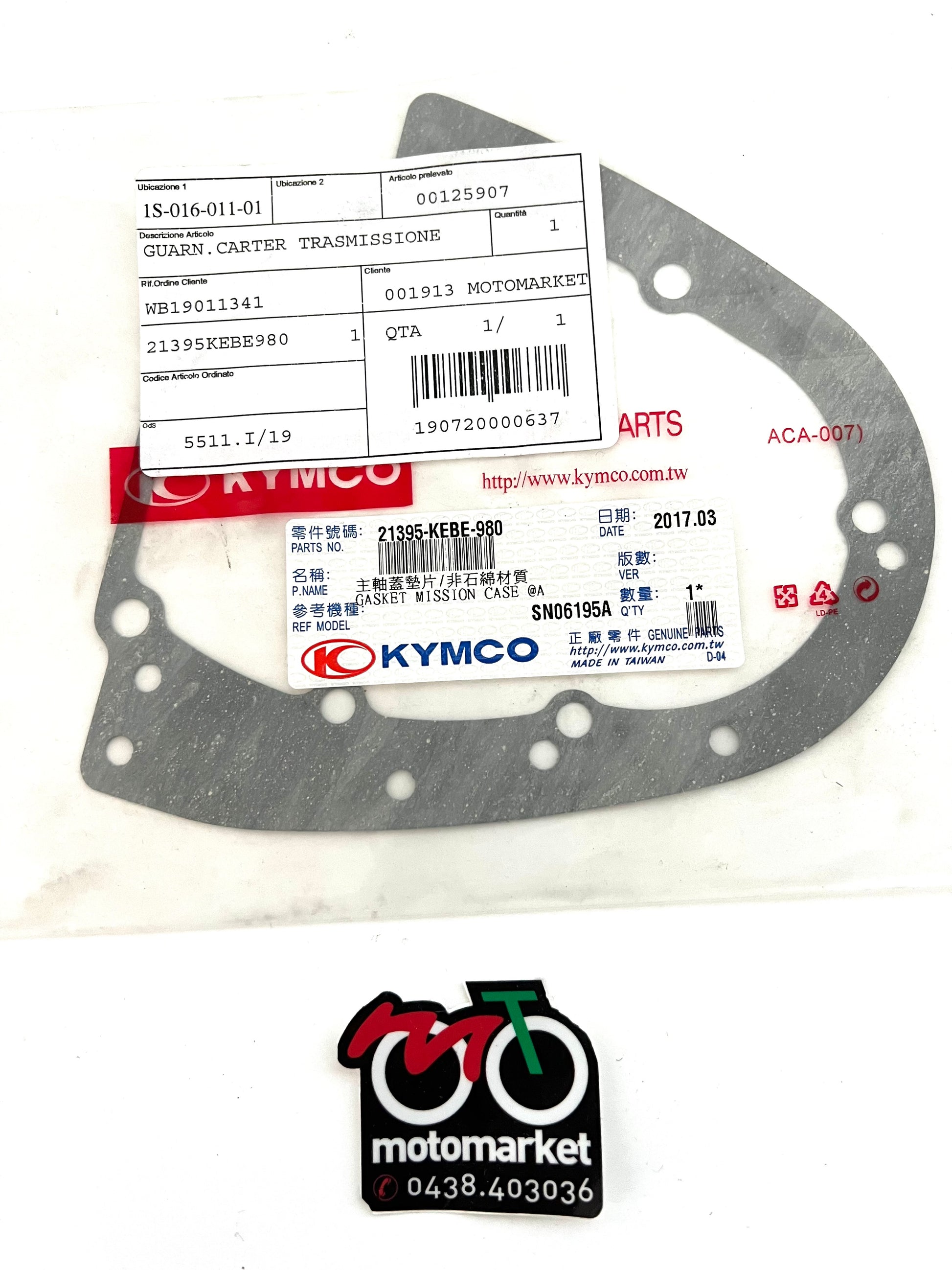 Guarnizione carter trasmissione Kymco Dink 125-150cc 1997-98