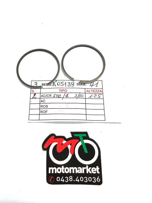 Anelli pistone Aprilia SR 50 Ditech-SR 50 2000 carburatore art.K5139 D.41