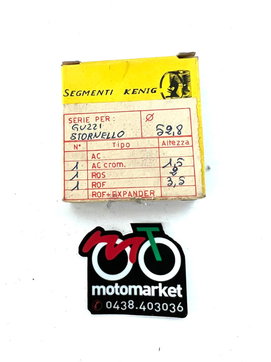 Anelli pistone Moto Guzzi Stornello 125cc diametro 52,8X1,5X2X3,5 Rof