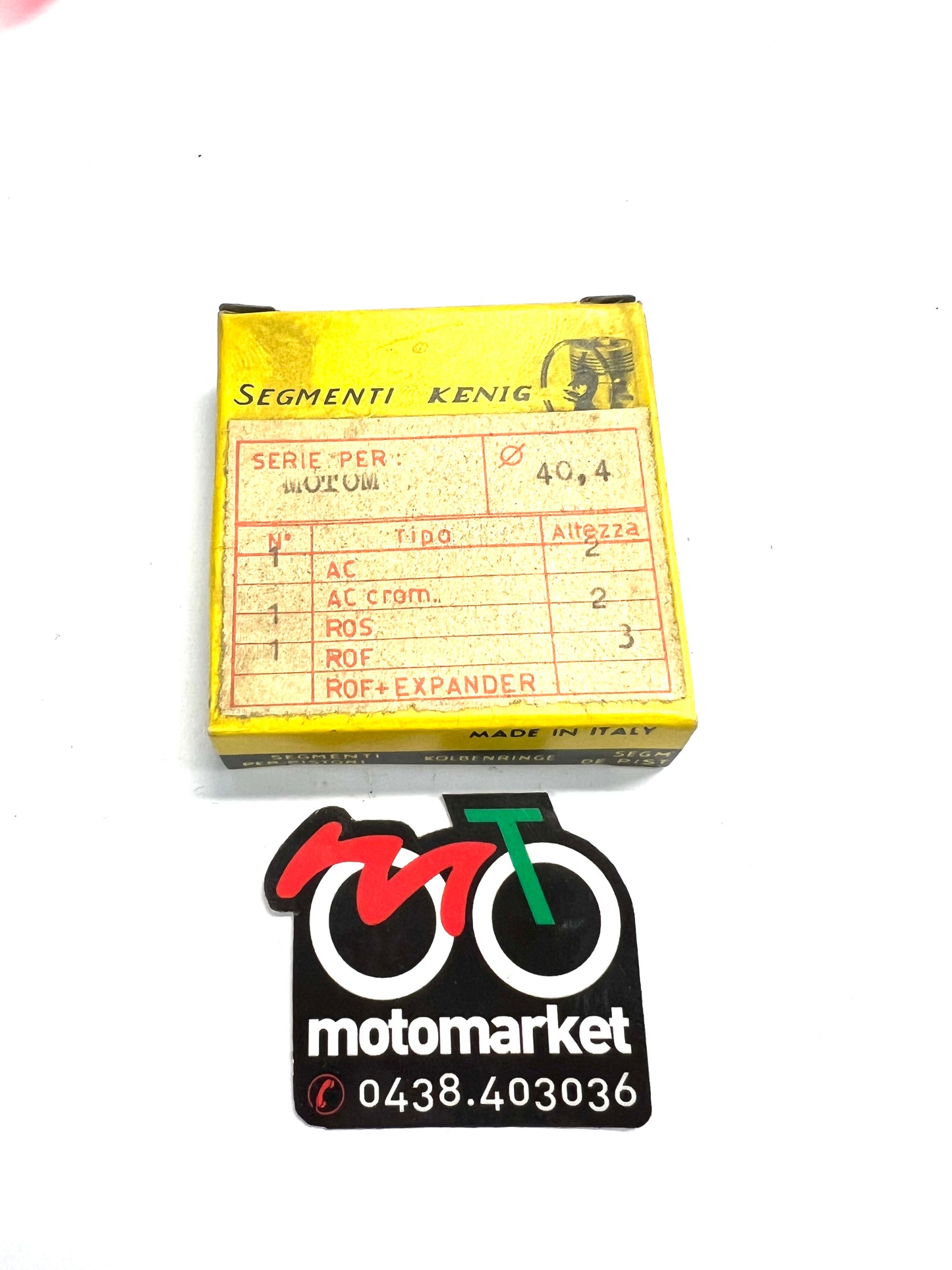 Anelli pistone Motom 51cc 4T D.40,40 x2 x 3 rof