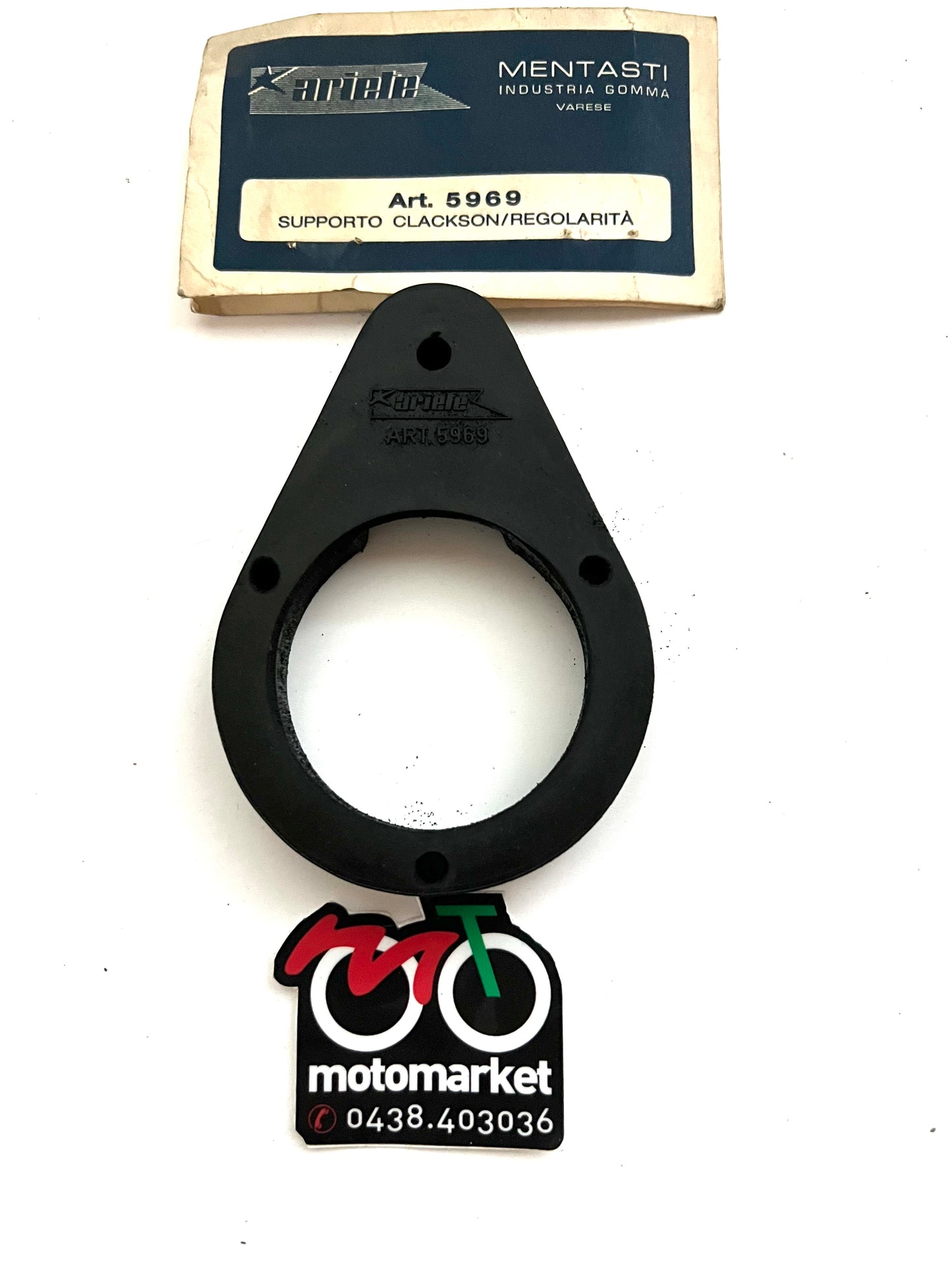 Supporto clacson in gomma moto regolarità d'epoca art.5969
