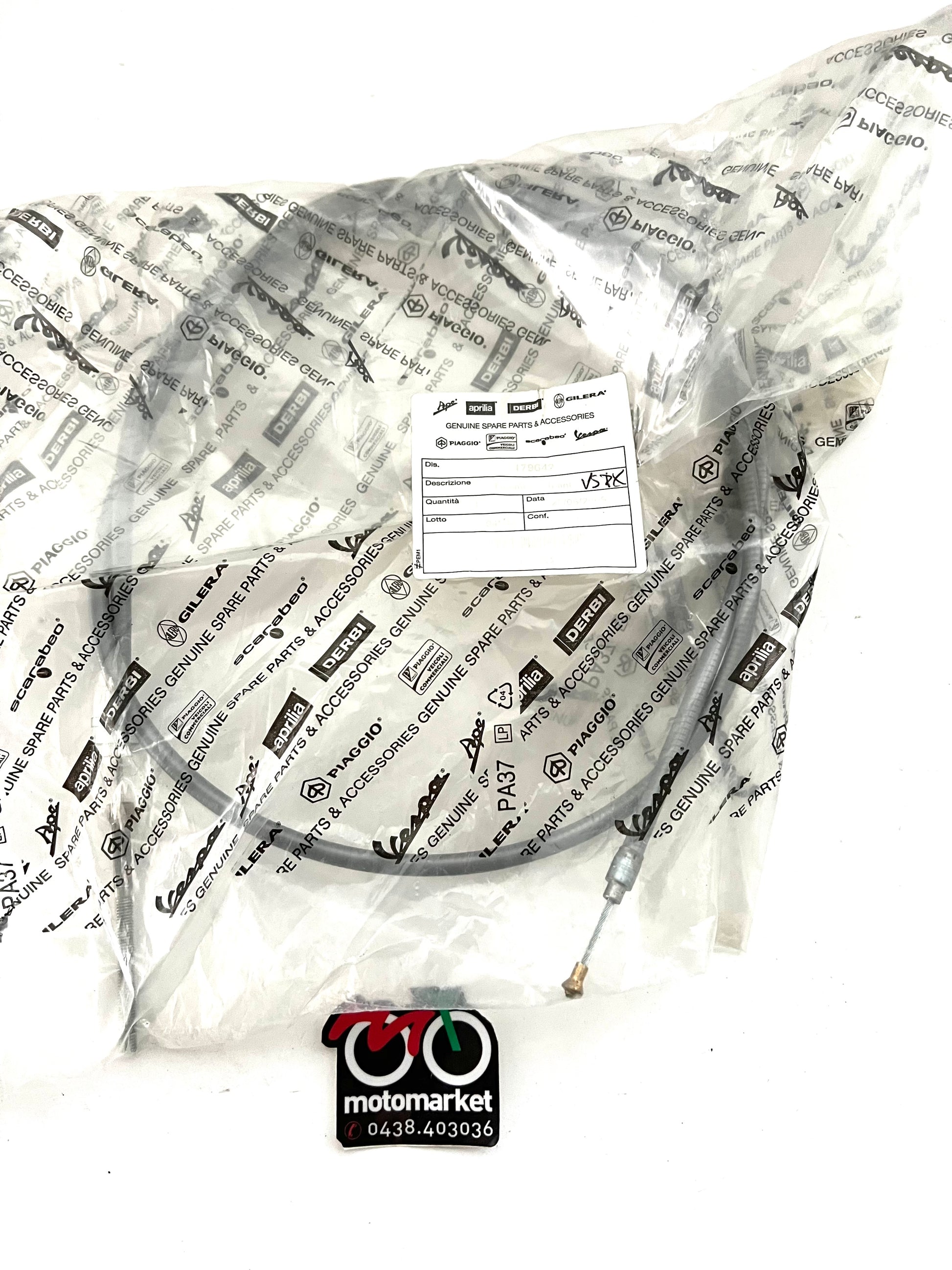 Trasmissione freno anteriore Vespa T5 originale art.179642