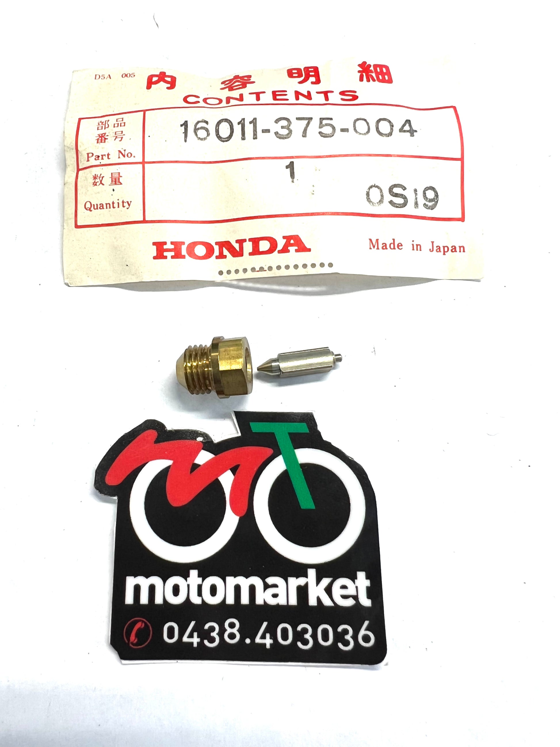 Valvola spillo galleggiante benzina Honda CB125 4T art.16011375004